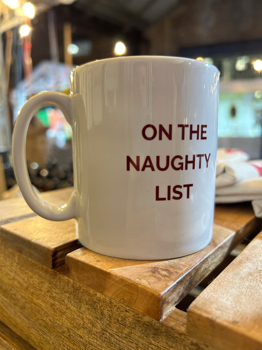 On The Naughty List mug