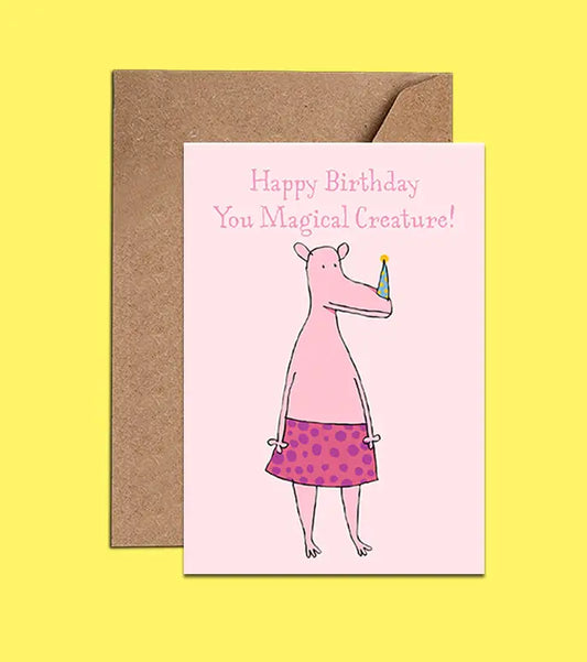 Happy Birthday You Magical Creature Card - OH, JAMES...